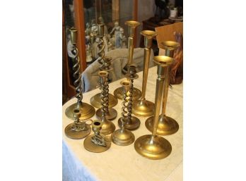 Brass Candlestick Lot