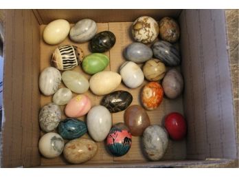 Lot Of Polished Stone Eggs