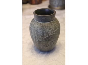 Old Art Nouveau Carved Vase