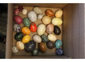 Lot Of Polished Stone Eggs