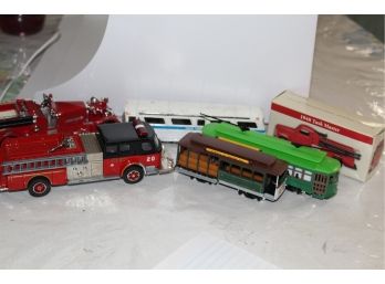 Small Toy Lot With 2 Corgi Fire Engine