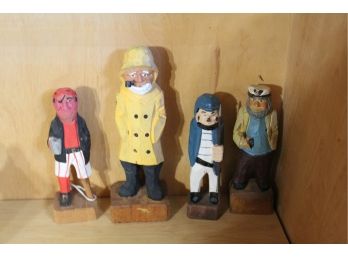 Carved Wood Sailor Pirates