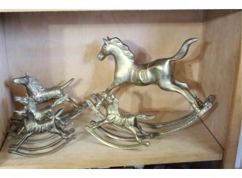 Brass Decorative Rocking Horse Figurines