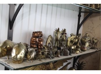 Mostly Brass Decorative Lot Animals