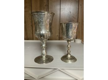 Engraved Goblets With Star Of David ~ India ~