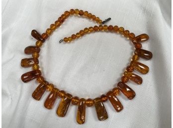 Vintage Amber Necklace In Original Box