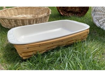 Longaberger Basket With Baking Dish And More