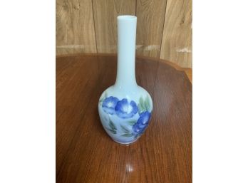 Royal Copenhagen Porcelain Blue Morning Glory Vase