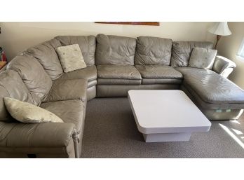 Worn But So Comfortable La Z Boy Leather Sectional With Sleeper, And Recliner * Alternate Pick-up *