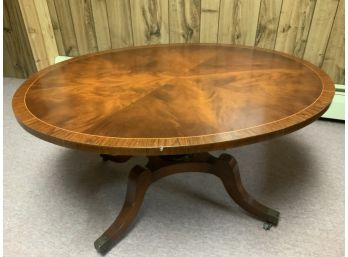 Beautiful Antique Inlaid Table ~ Burled Wood ~