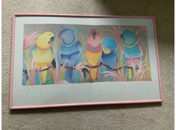 Frames Print Leslie Burden Silkwater Studios Parrots