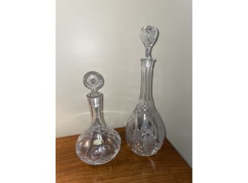 2 Vintage Cut Glass Decanters Atlantis