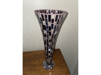 Stained Glass Trumpet Vase