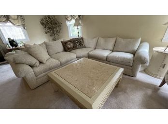 Gorgeous Neutral Leopard Jacquard Sectional Sofa