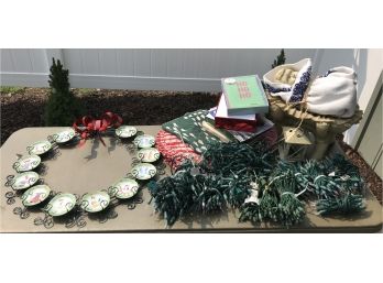 Christmas Box Lot #41- Advent Wreath, Lights, Baby Jesus, Greeting Cards & More