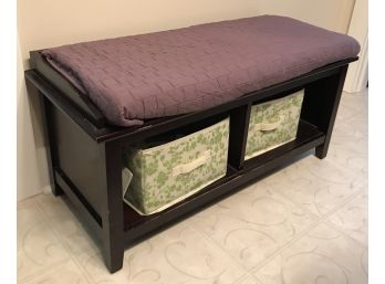 Black Bench With Two Cubbies