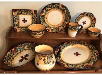 Large Lot Of Corsica Dishes In Tuscan Colors