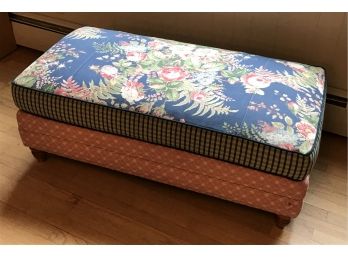 Oversized Upholstered Country Ottoman