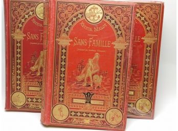 Malot, Hector. Sans Famille (Couronne Par L'Acadmie Francaise) 1880 (3 BOOKS)