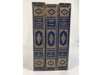 Moliere. 3 Novels. Illustrations De Dubout. Boxed In Blue Case.