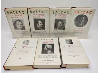 Balzac. Seven Books. La Comedie Humaine. Bibliotheque De La Pleiade.