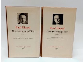 Eluard, Paul. Oeuvres Completes. Tome 1 & Tome 2. Bibliothque De La Pleiade.