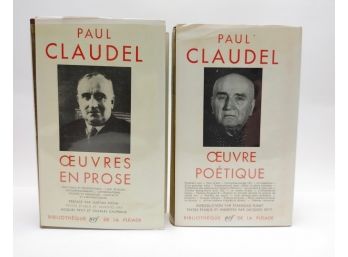 Claudel, Paul. Oeuvre Poetique & Oeuvres En Prouse. Bibliotheque De La Pleiade.