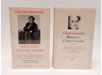 Chateaubriand. Mmoires D'Outre-Tomes 1 & Tome 2. Bibliothque De La Pleiade.