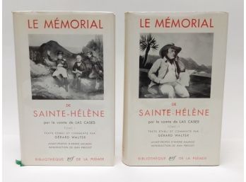 Las Cases. Le Memorial De Sainte Helene. Tome 1 & Tome 2. Bibliothque De La Pleiade.