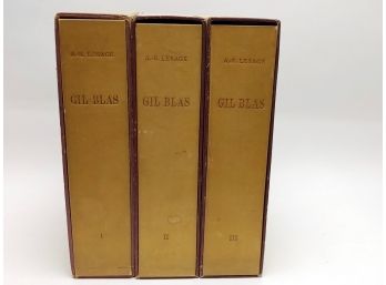 Le Sage, Alain-Rene. Historie De Gil Blas De Santillana. 3 Boxed Volumes