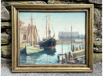 A Framed Oil On Board, Nautical Scene, Signed Brant