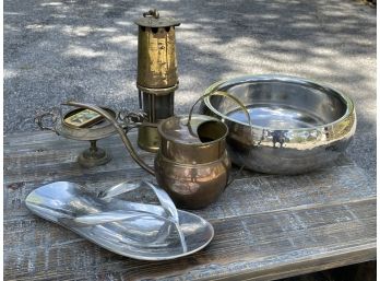 An Antique Brass And Polished Alloy Assortment