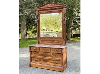 A Victorian Marble Top, Mirrored Vanity