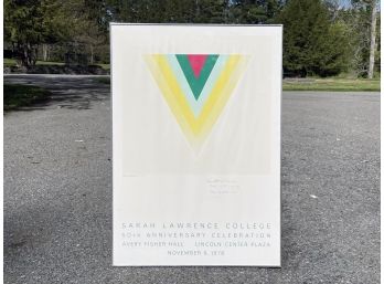 A Vintage Signed Print By Kenneth Noland