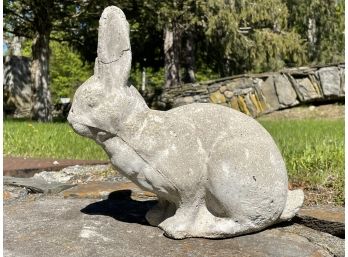 A Cast Stone Garden Bunny