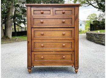 A Solid Paneled Wood Chest Of Drawers By Pottery Barn Kids