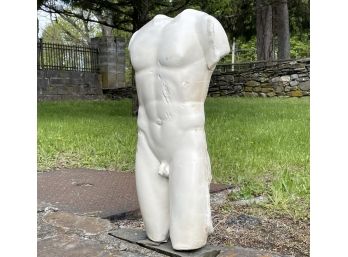 A Cast Plaster Male Nude Torso