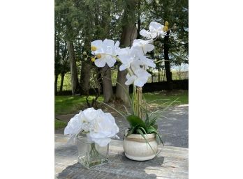 A Pair Of Faux Flowers - Orchids And More