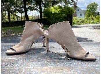 A Pair Of Suede Heels By Aquazurra