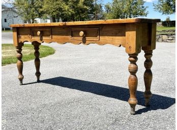 An Antique Pine Console Table