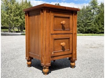 A Paneled Pine Nightstand By Pottery Barn Kids