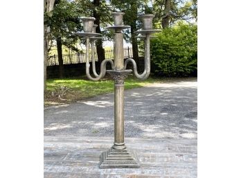 An Antique Silverplate Candelabra