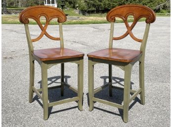 A Trio Of Biedermeier Style Counter Height Stools