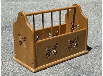 An Oak Magazine Rack