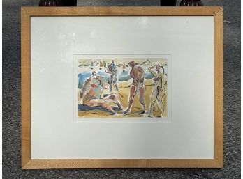 A Framed Watercolor, Signed A. Witten