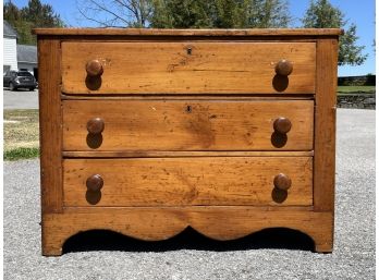 An Antique Pine Chest Of Drawers