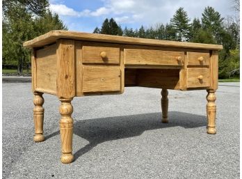 A Vintage Primitive Pine Desk