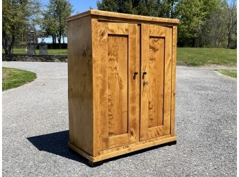 A Vintage Tiger Maple Cabinet