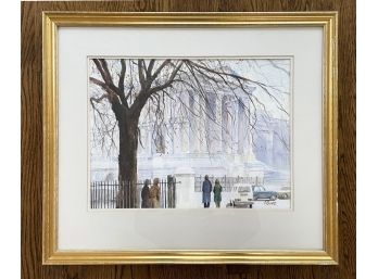 A Vintage Watercolor Signed C. Rosser