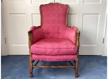 An Upholstered French Provincial Bergere Chair